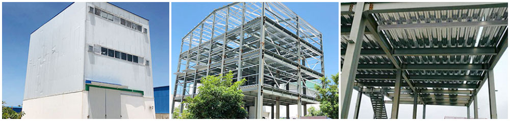 3-story steel structure warehouse