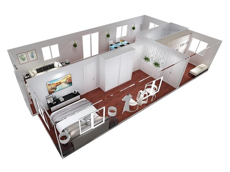extended foldable prefab container homes
