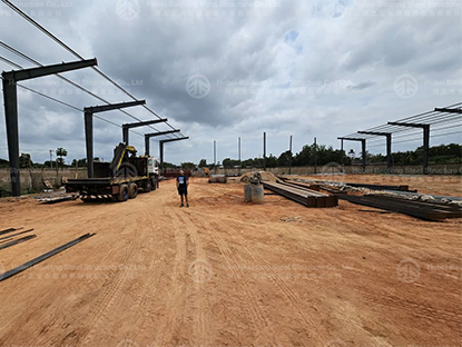 Steel warehouse build in Togo
